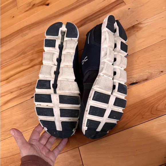 On Running Men's Black and White Athletic Shoes - Picture 8 of 9